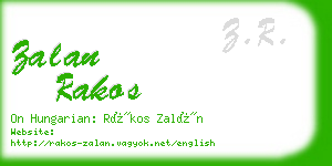 zalan rakos business card